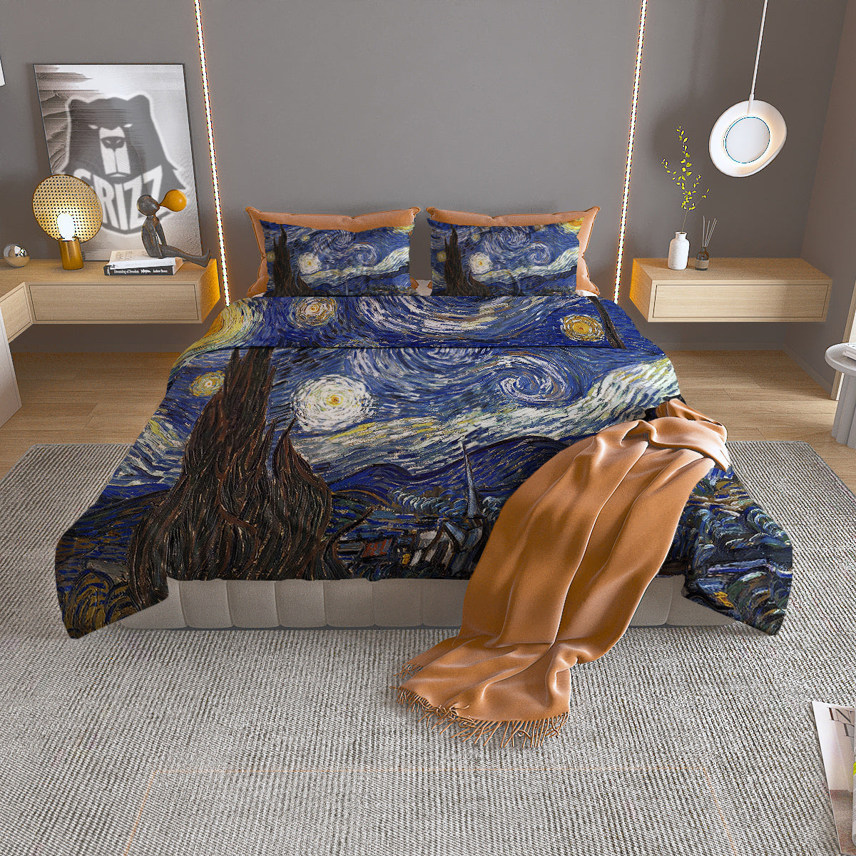 Skull Girly Emo Print Pattern Duvet Cover Bedding Set