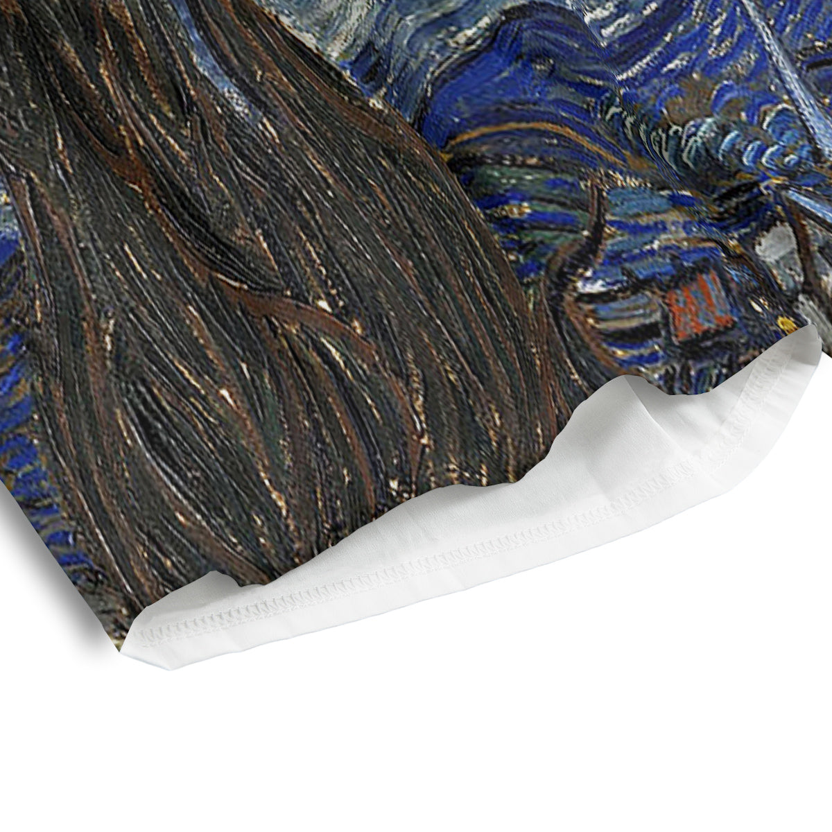 Starry Night Print Men's Athletic Shorts