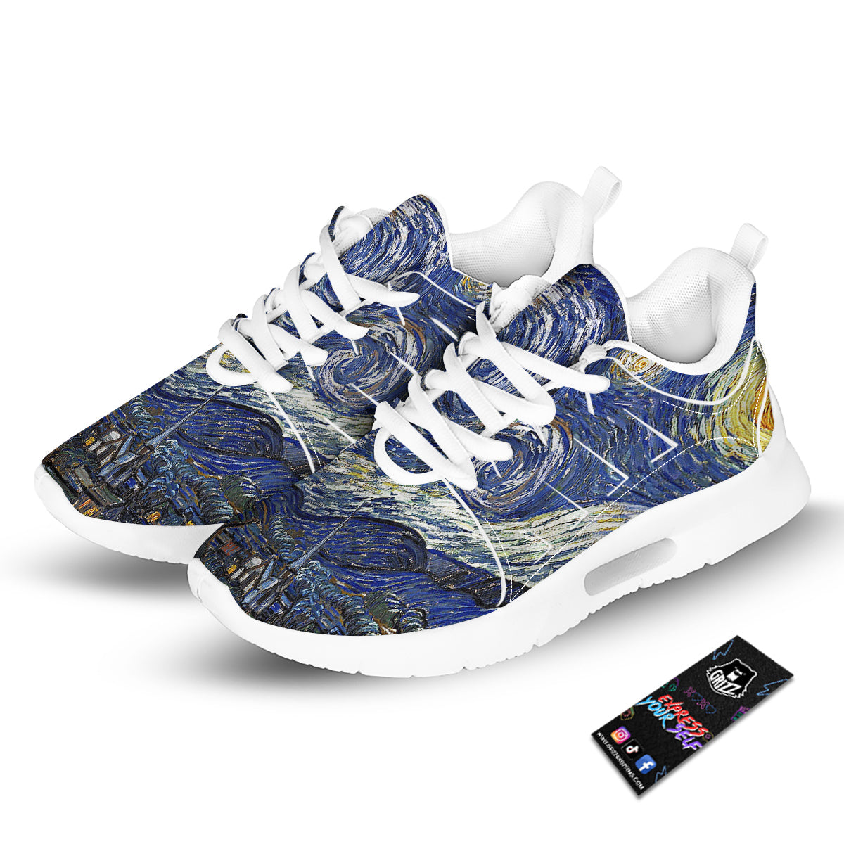 Starry Night Print Tennis Shoes-grizzshop