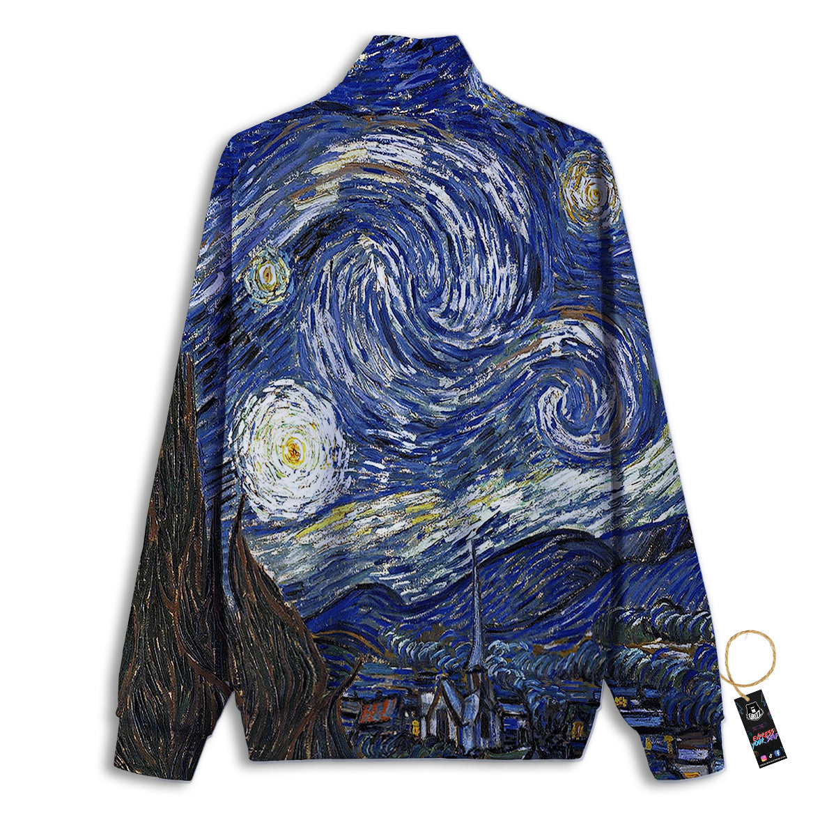 Starry Night Print Track Jacket-grizzshop