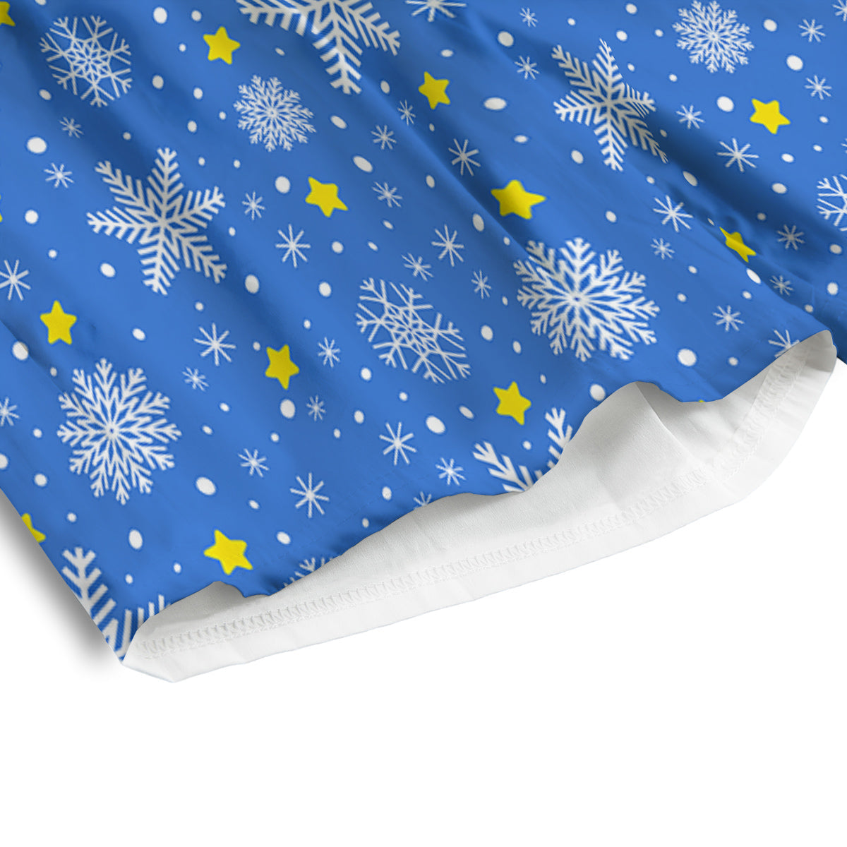 Stars And Christmas Snowflakes Print Men's Athletic Shorts