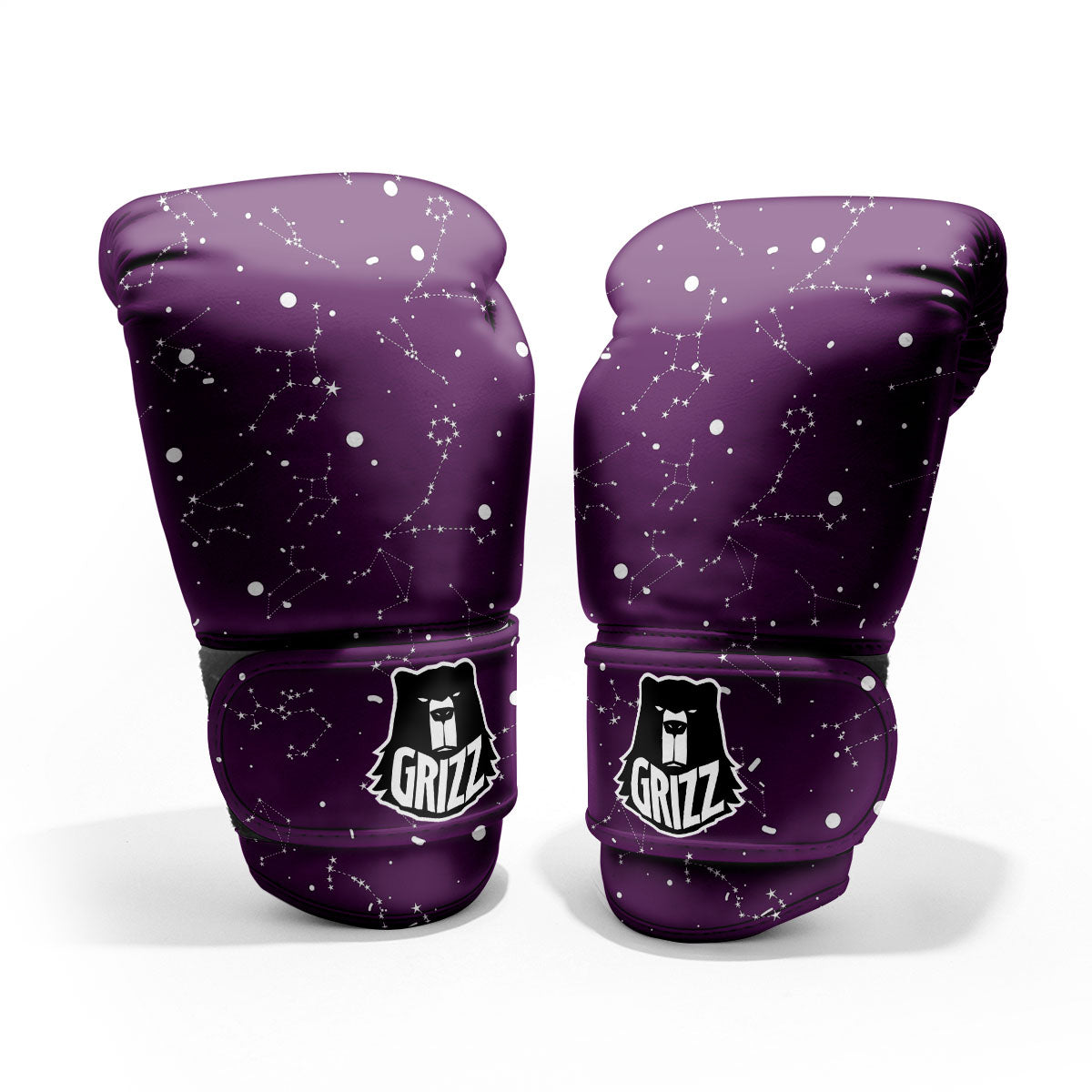 Stars Purple Zodiac Print Pattern Pro Boxing Glove