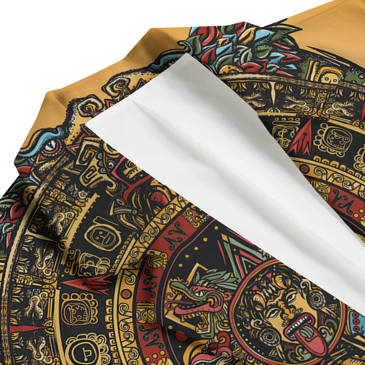 Statue Ancient Mayan Print Men's Blazer-grizzshop