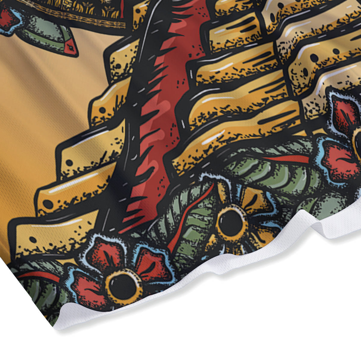 Softball Fireball Print Mesh Shorts