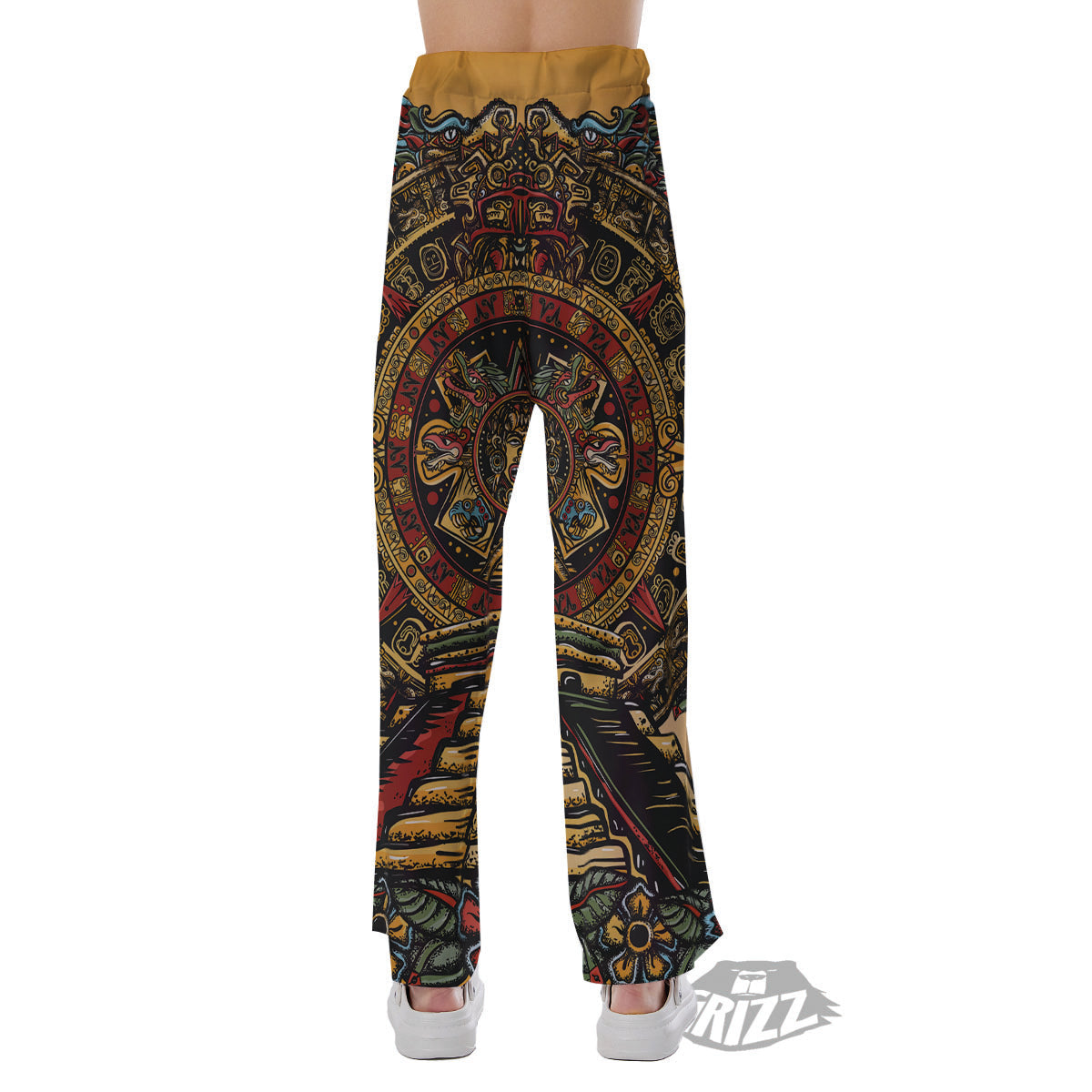 Statue Ancient Mayan Print Pajama Pants-grizzshop