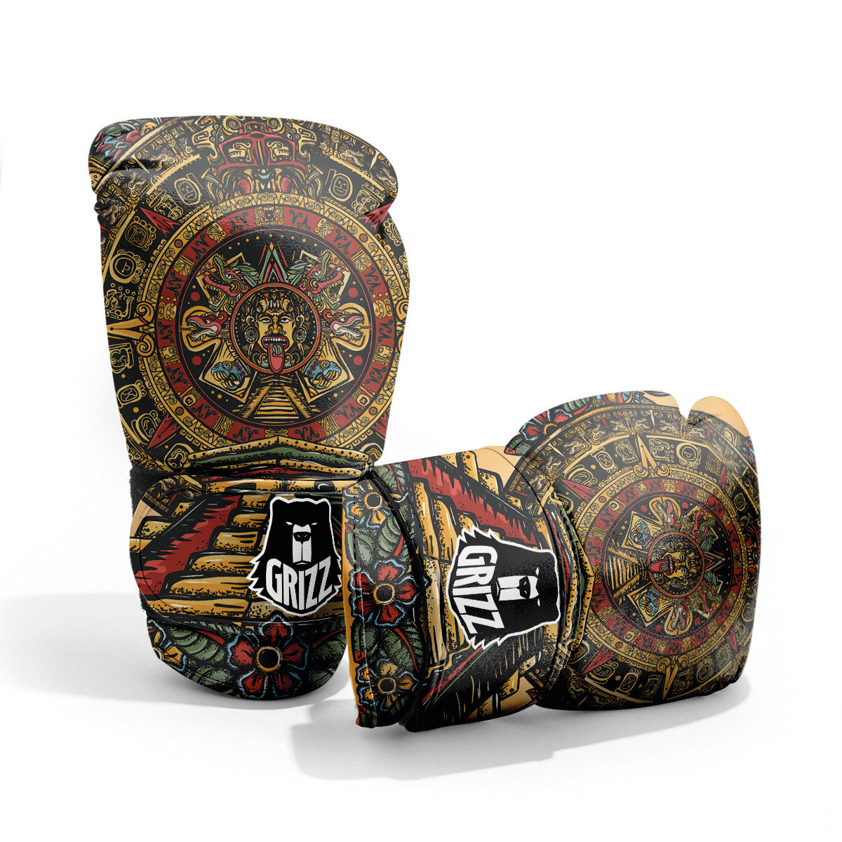 Statue Ancient Mayan Print Pro Boxing Glove