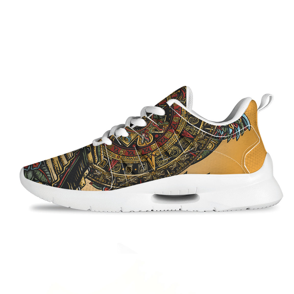 Statue Ancient Mayan Print Tennis Shoes-grizzshop