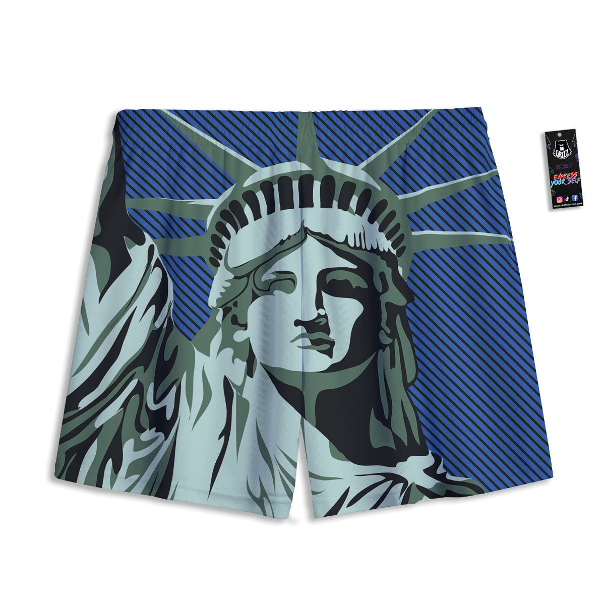 Space And Earth Print Mesh Shorts