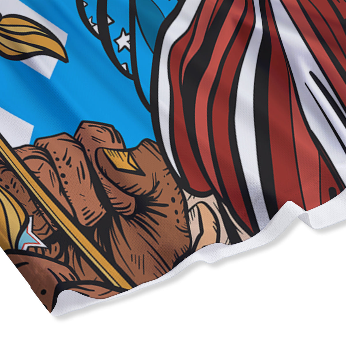 Tattersall Dark Blue Print Pattern Mesh Shorts