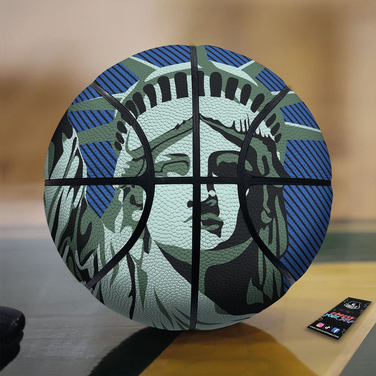 Statue Of Liberty American Print Basketball
