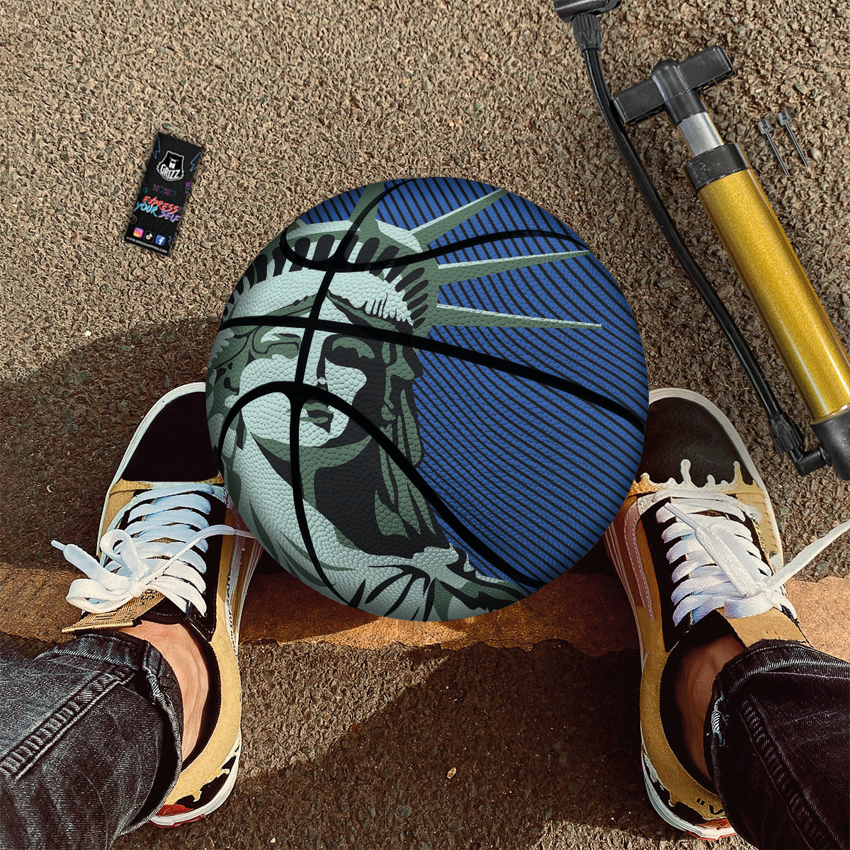 Statue Of Liberty American Print Basketball