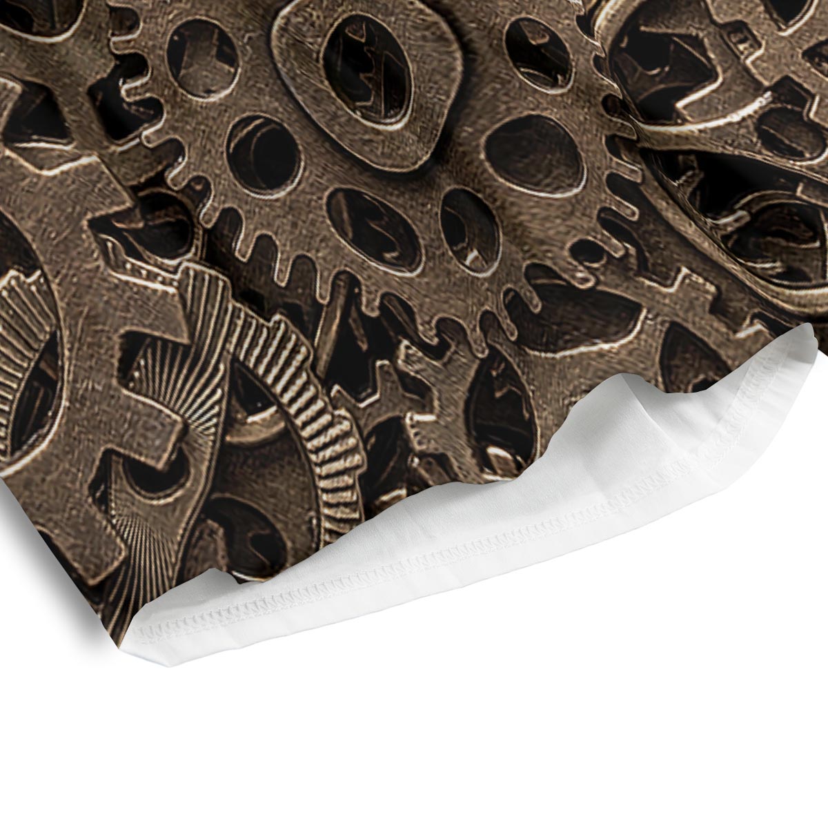 Steampunk Brass Gears And Cogs Print Men's Athletic Shorts