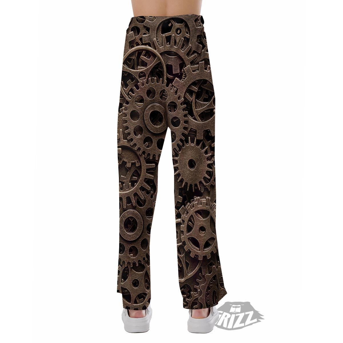 Steampunk Brass Gears And Cogs Print Pajama Pants-grizzshop