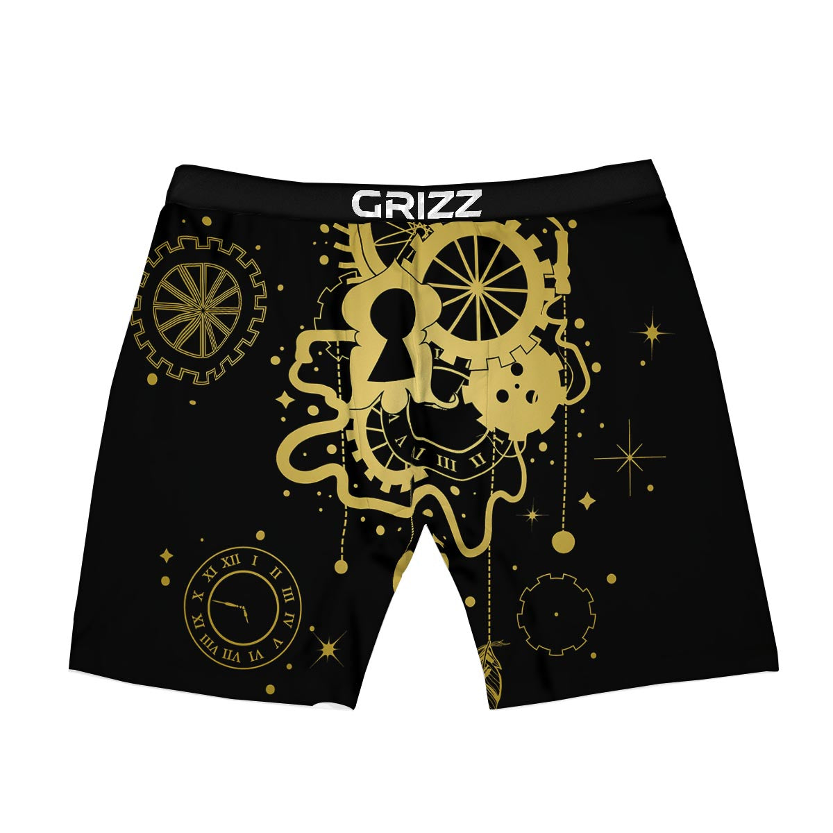 Steampunk Gears Metal Print Boxer Briefs-grizzshop