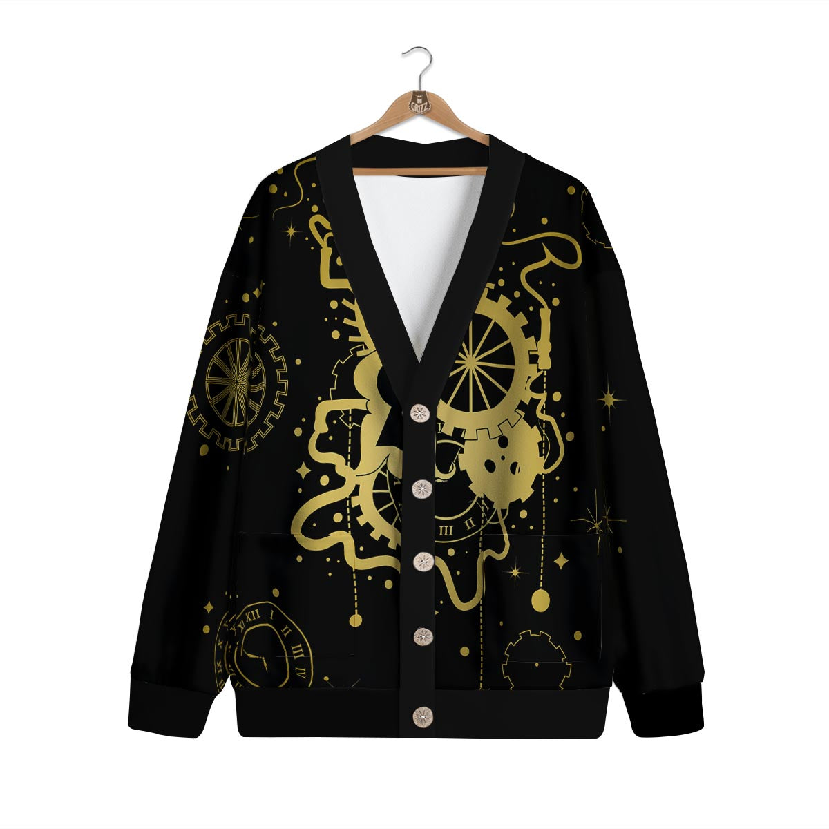 Steampunk Gears Metal Print Cardigan-grizzshop