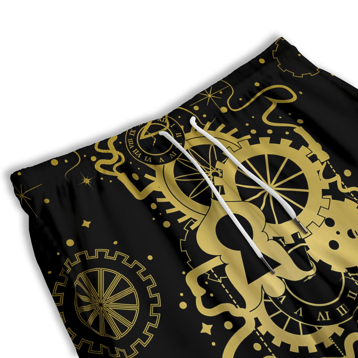 Steampunk Gears Metal Print Men's Athletic Shorts