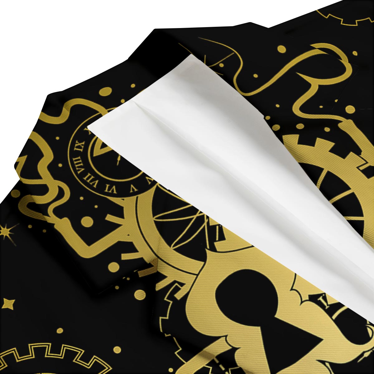 Steampunk Gears Metal Print Men's Blazer-grizzshop