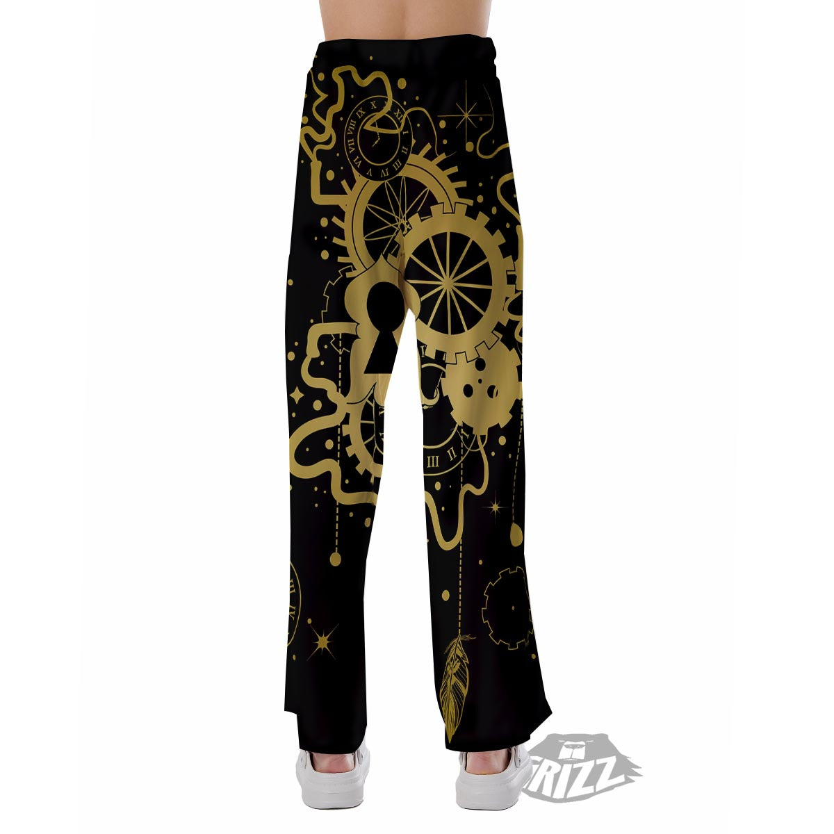 Steampunk Gears Metal Print Pajama Pants-grizzshop