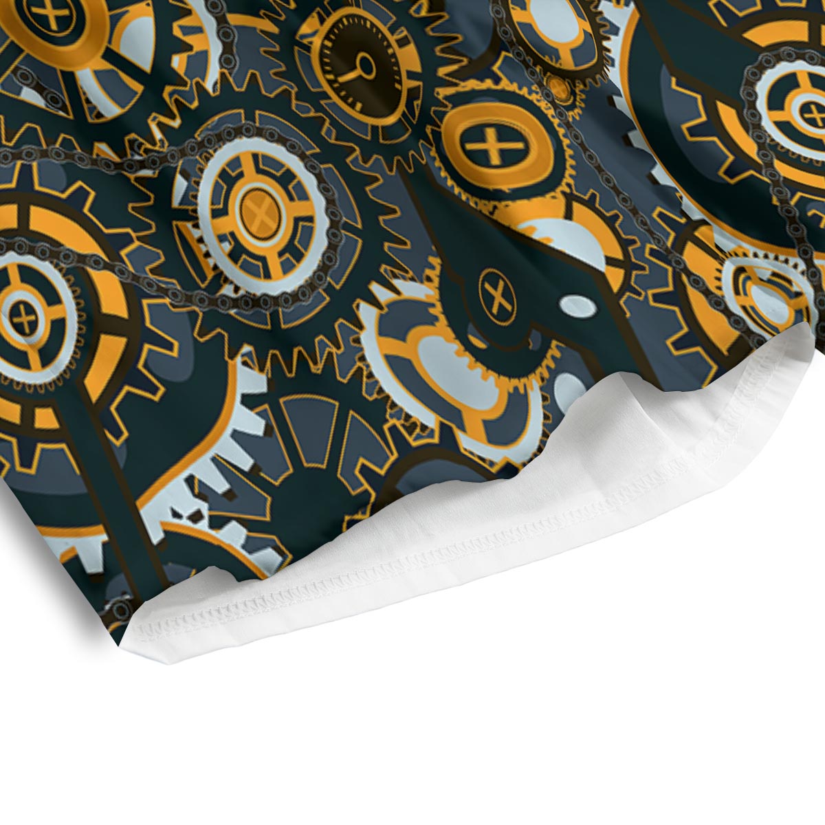 Steampunk Gears Print Pattern Men's Athletic Shorts