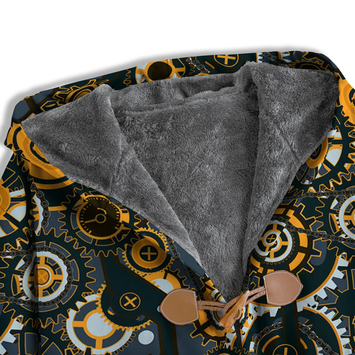 Steampunk Gears Print Pattern Men's Windbreaker Jacket-grizzshop
