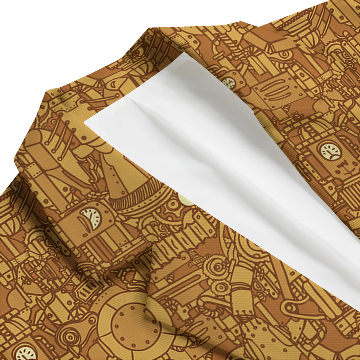Steampunk Pattern Print Men's Blazer-grizzshop