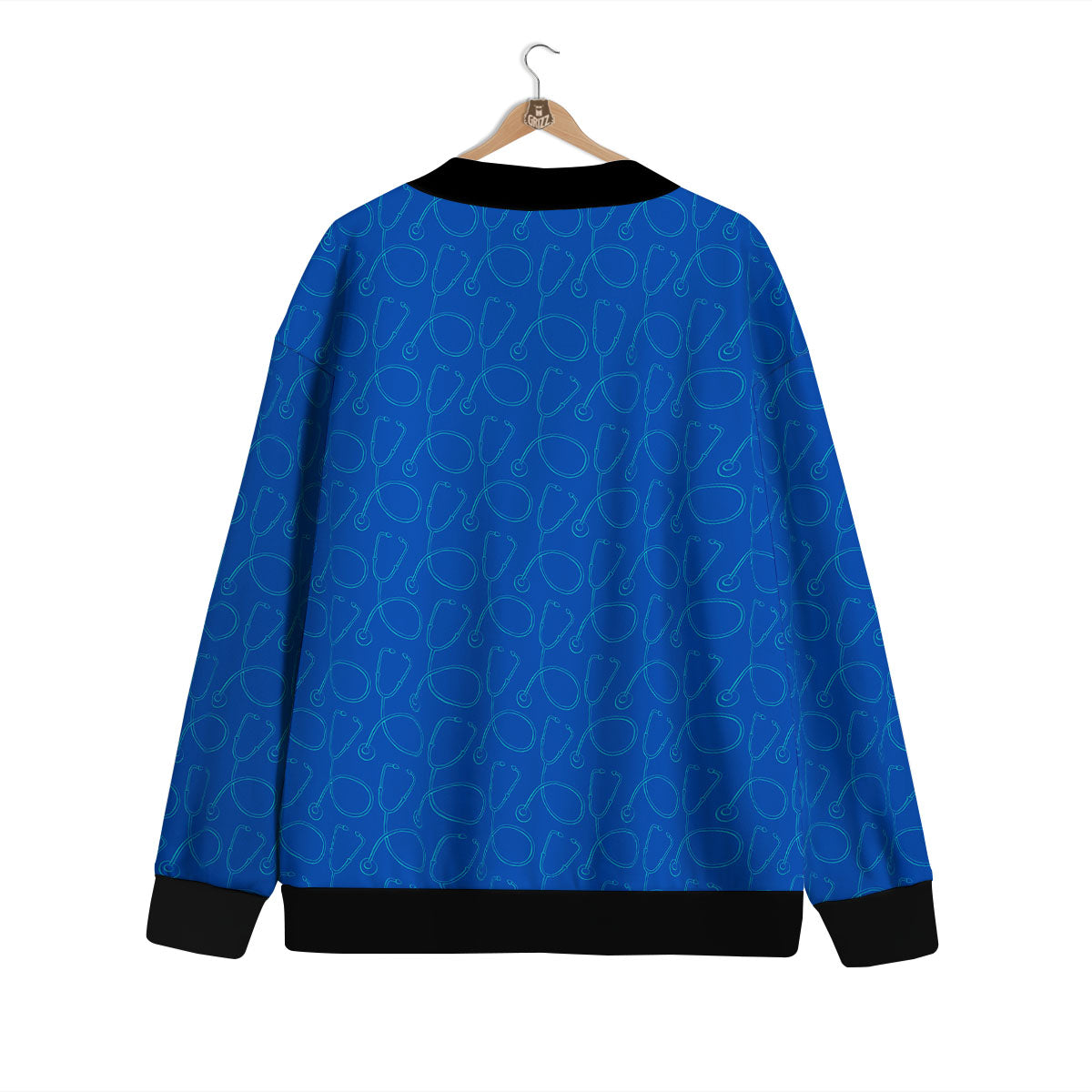 Stethoscope Blue Print Pattern Cardigan-grizzshop