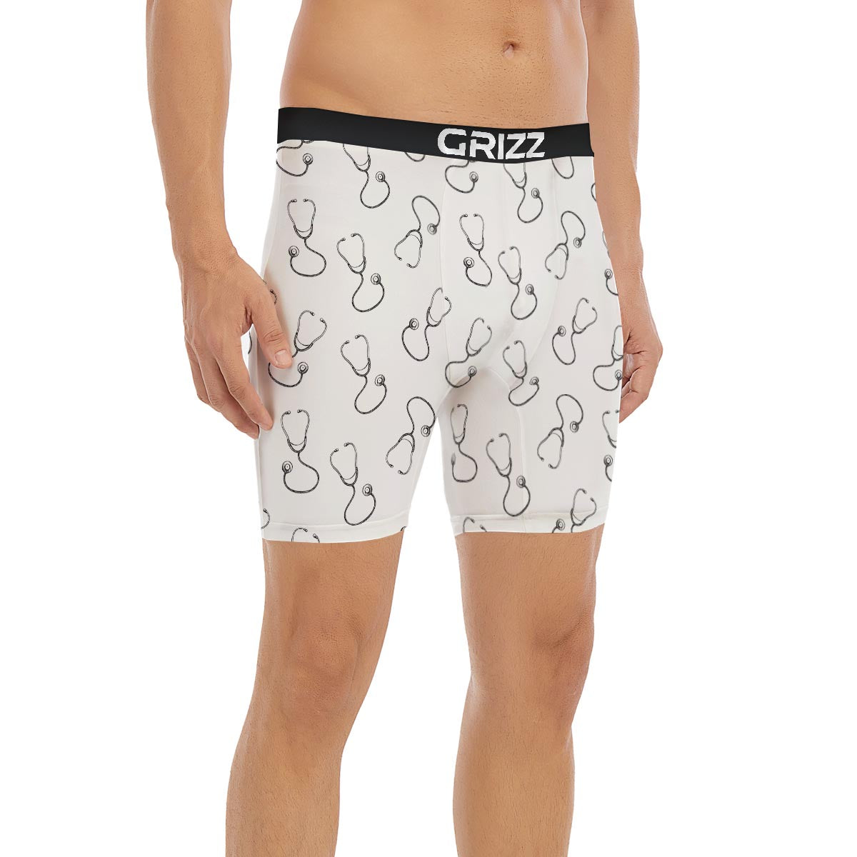 Stethoscope Sign Print Pattern Boxer Briefs-grizzshop