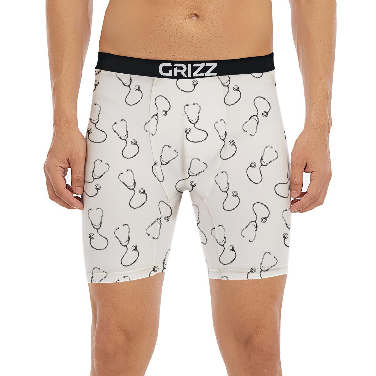 Stethoscope Sign Print Pattern Boxer Briefs-grizzshop