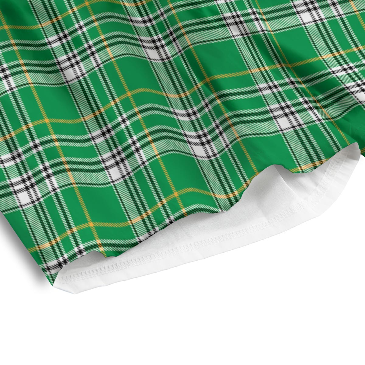 Stewart Plaid Saint Patrick's Day Print Pattern Men's Athletic Shorts