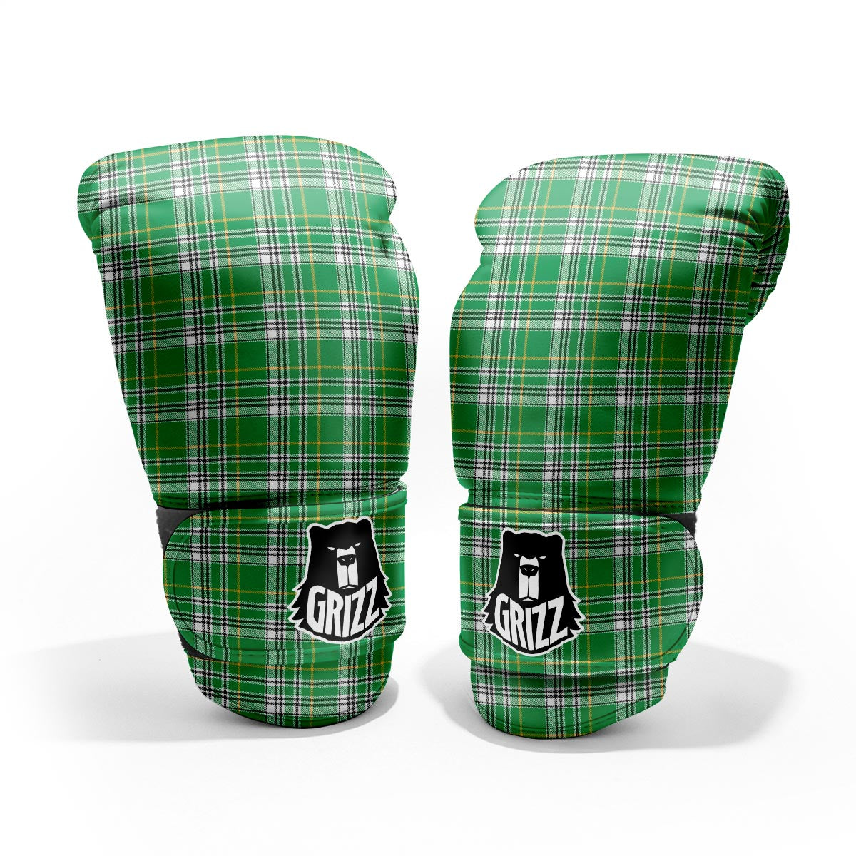 Stewart Plaid Saint Patrick's Day Print Pattern Pro Boxing Glove