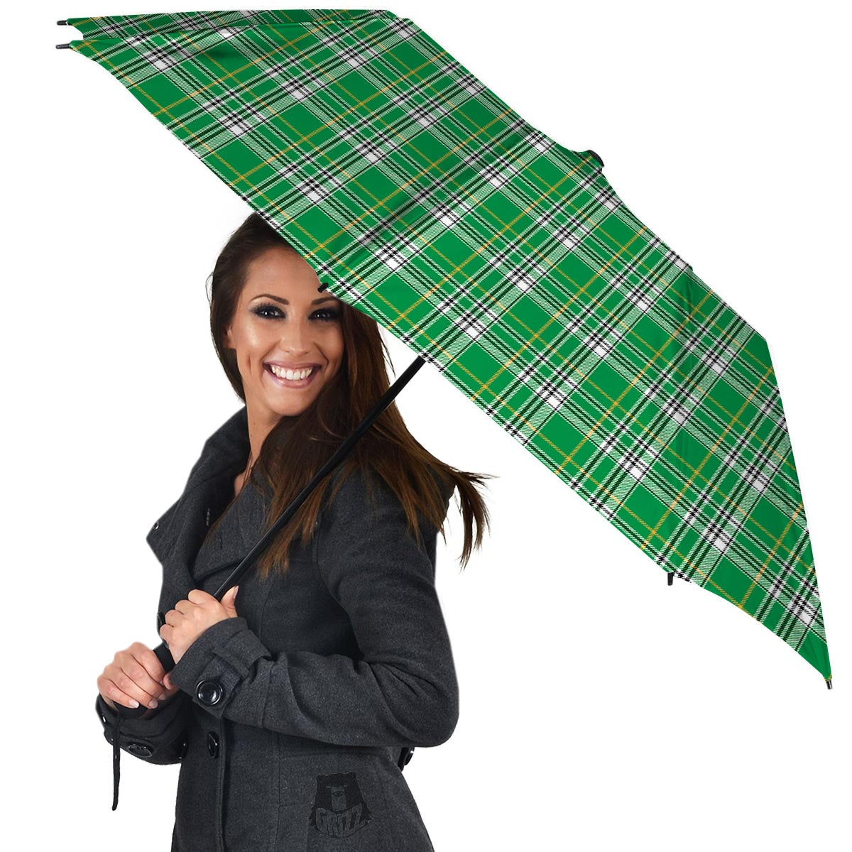 Stewart Plaid Saint Patrick's Day Print Pattern Umbrella-grizzshop