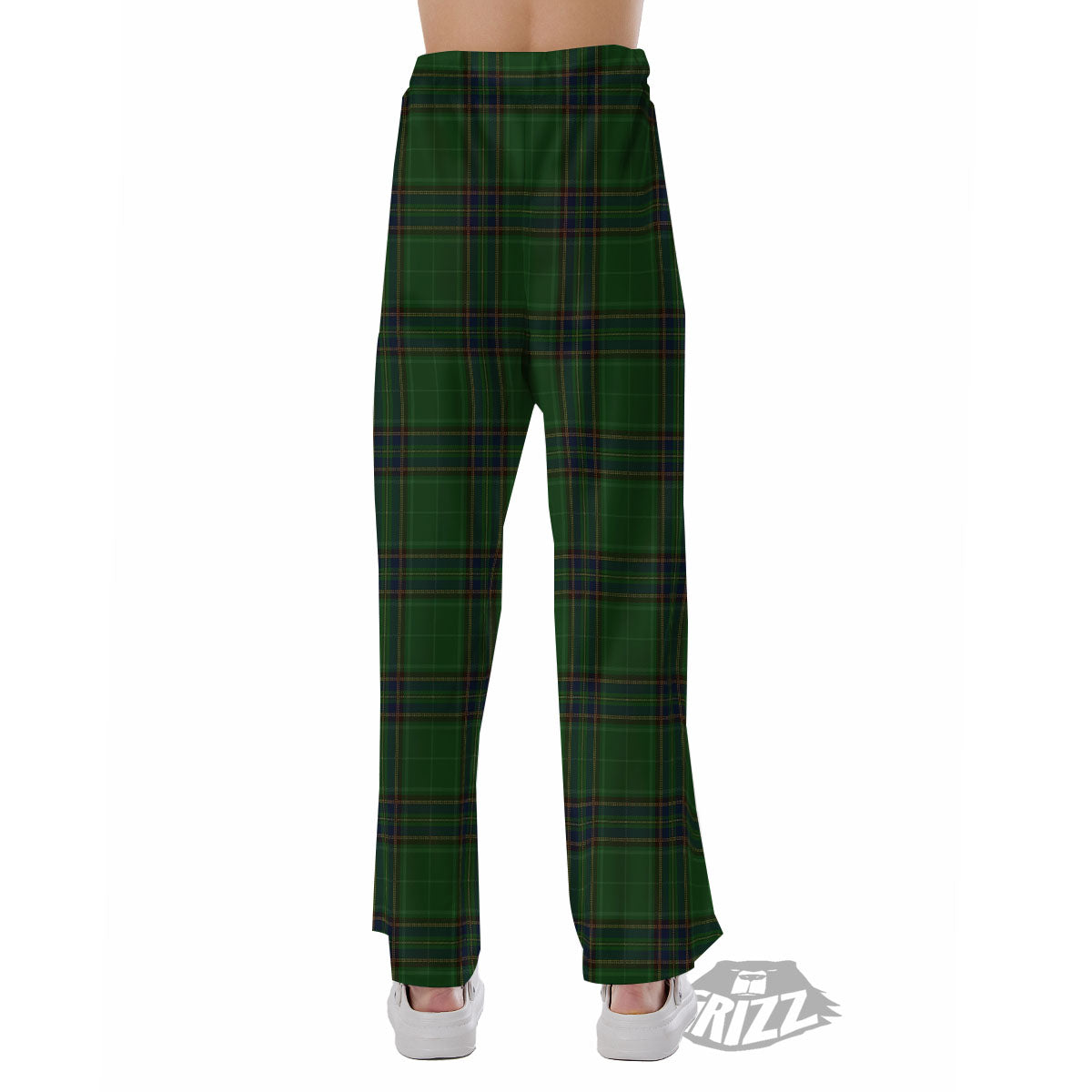 Stewart Tartan Blue And Green Print Pajama Pants-grizzshop