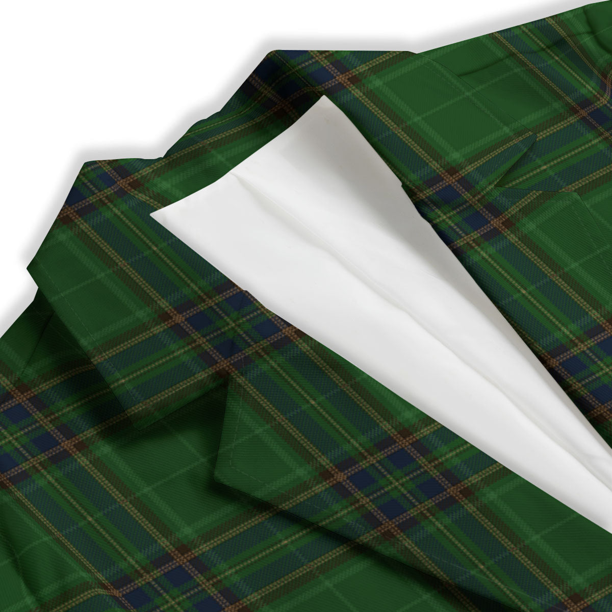 Stewart Tartan Blue And Green Print Women's Blazer-grizzshop
