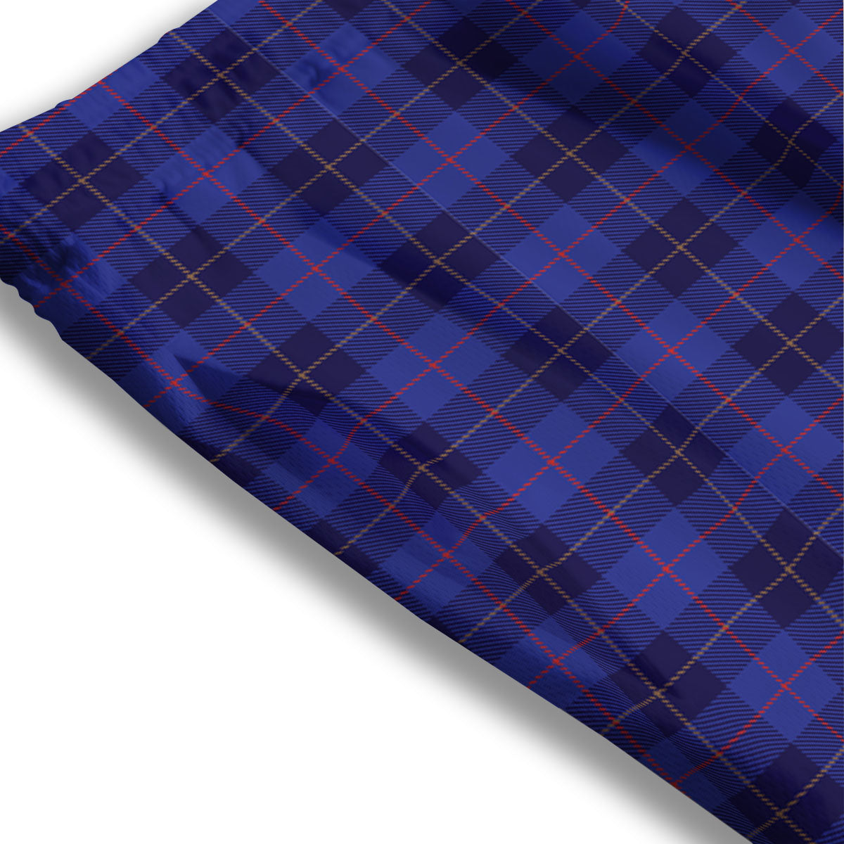 Stewart Tartan Deep Blue Print Mesh Shorts