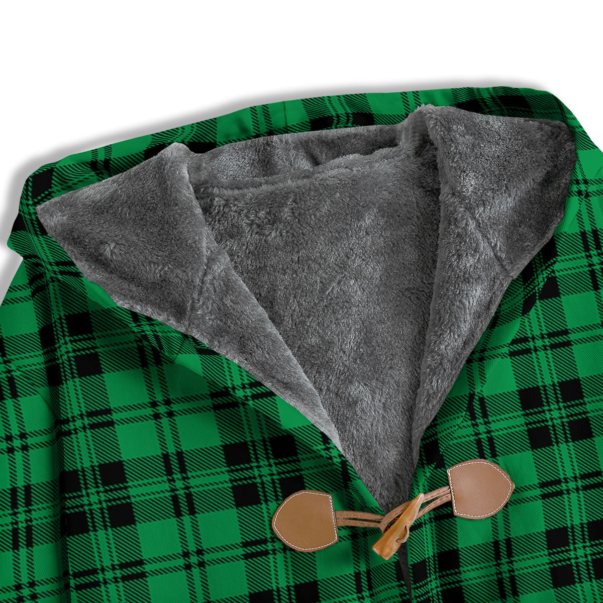 Stewart Tartan Green And Black Print Men's Windbreaker Jacket-grizzshop