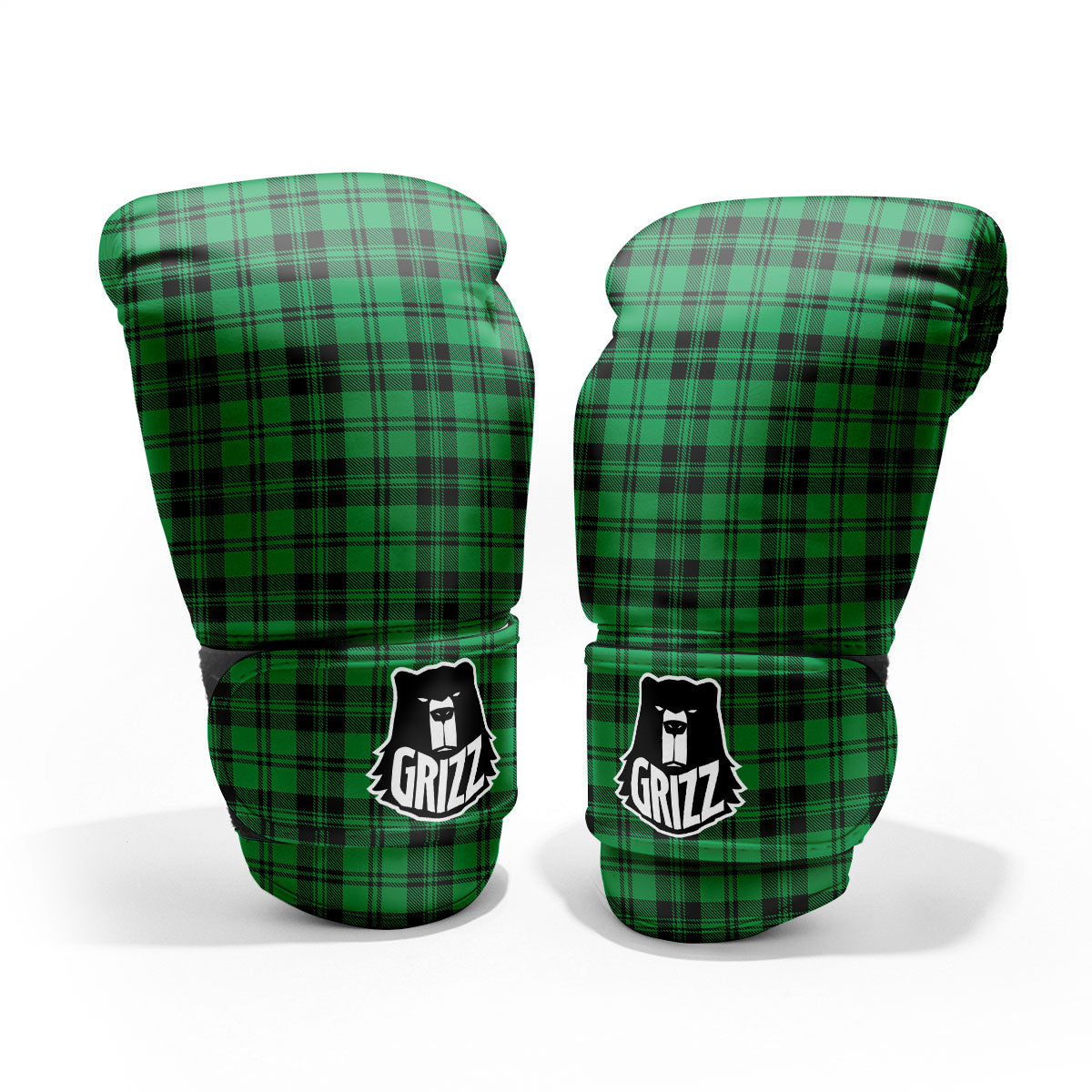 Stewart Tartan Green And Black Print Pro Boxing Glove