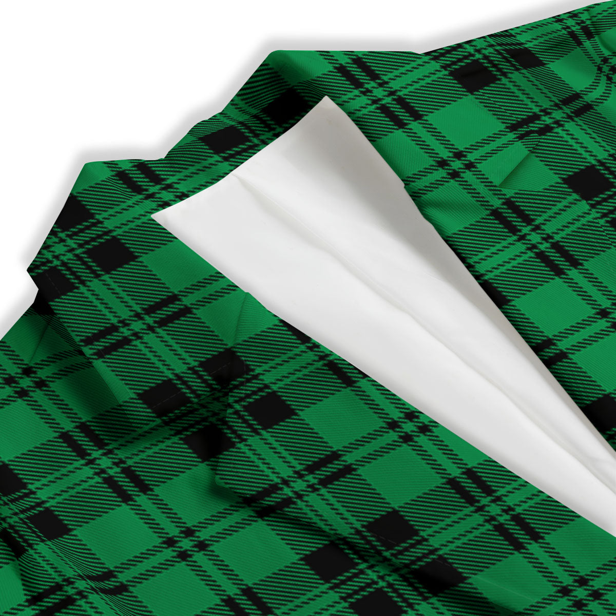 Stewart Tartan Green And Black Print Women's Blazer-grizzshop
