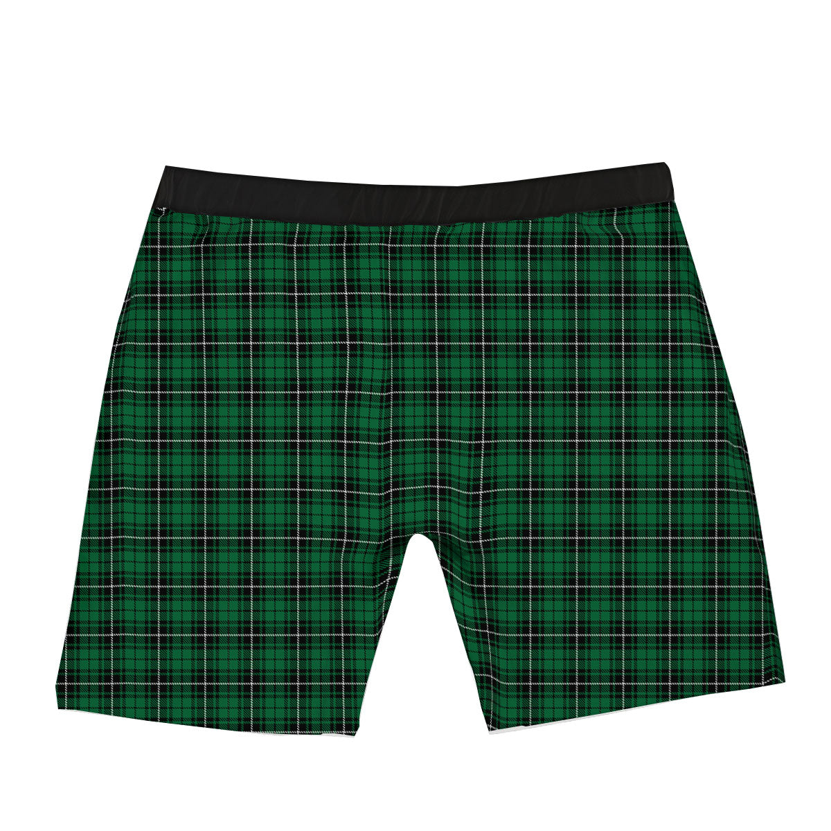 Stewart Tartan Green Print Boxer Briefs-grizzshop