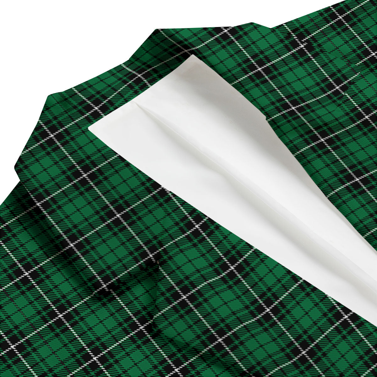 Stewart Tartan Green Print Men's Blazer-grizzshop