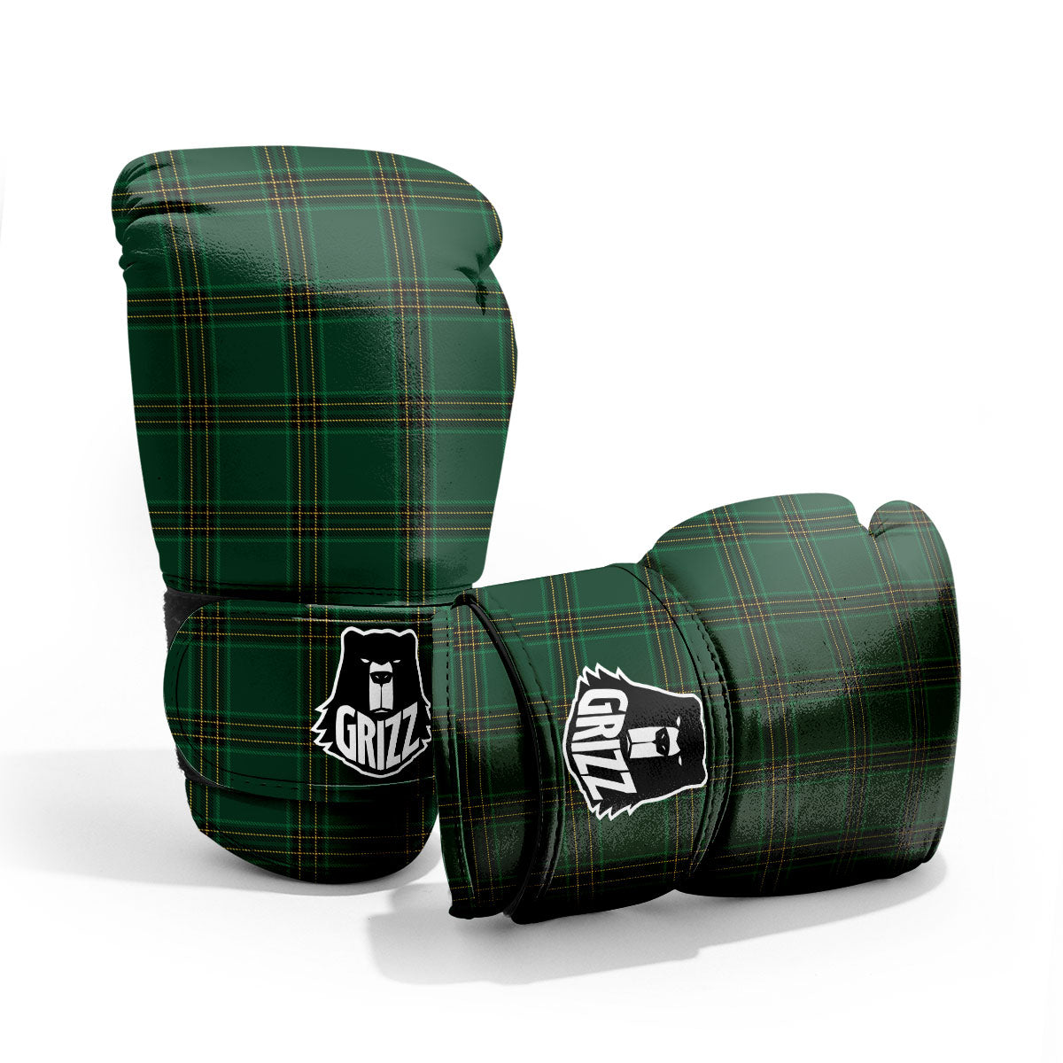 Stewart Tartan Green Print Pattern Pro Boxing Glove