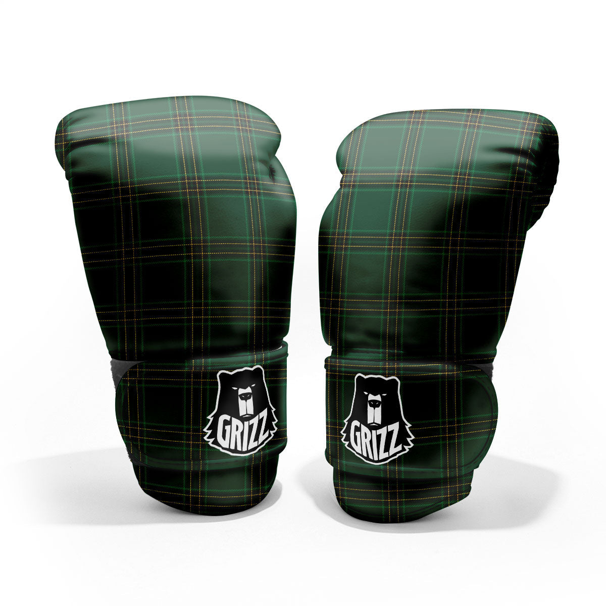 Stewart Tartan Green Print Pattern Pro Boxing Glove