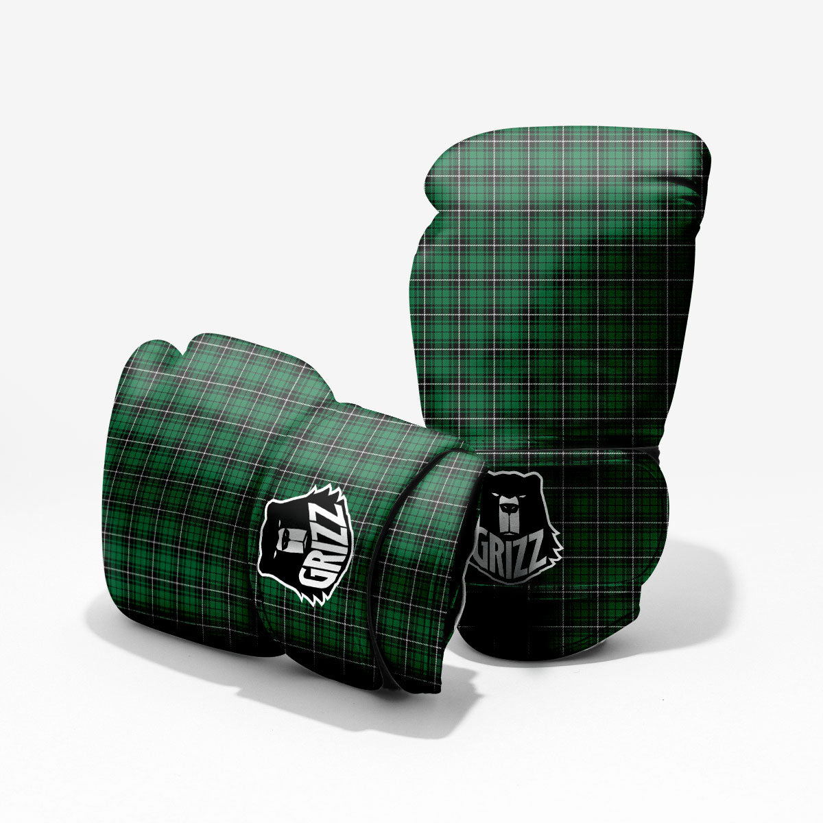 Stewart Tartan Green Print Pro Boxing Glove