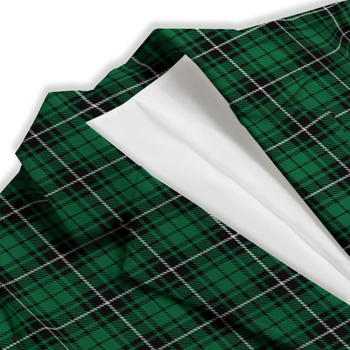 Stewart Tartan Green Print Women's Blazer-grizzshop