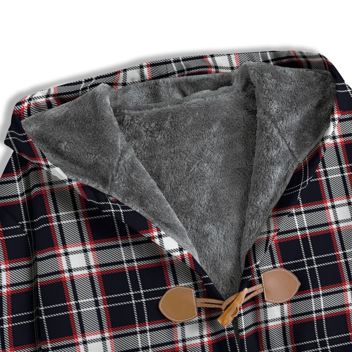 Stewart Tartan Red And Black Print Men's Windbreaker Jacket-grizzshop