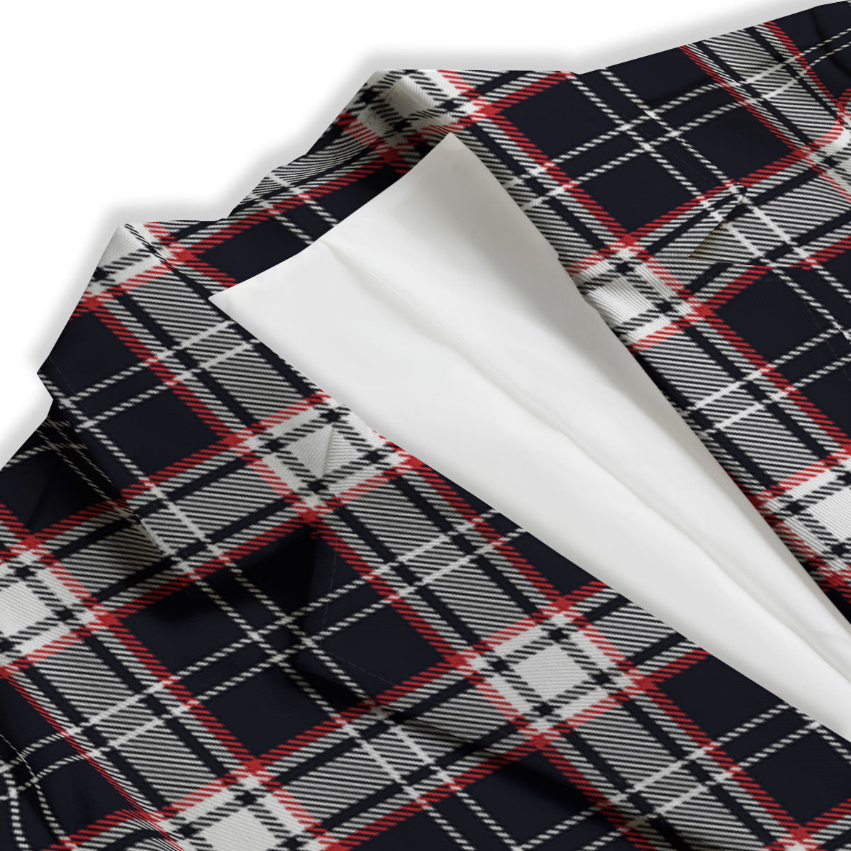 Stewart Tartan Red And Black Print Women's Blazer-grizzshop