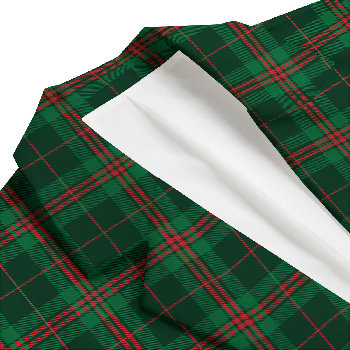 Stewart Tartan Red And Green Print Men's Blazer-grizzshop
