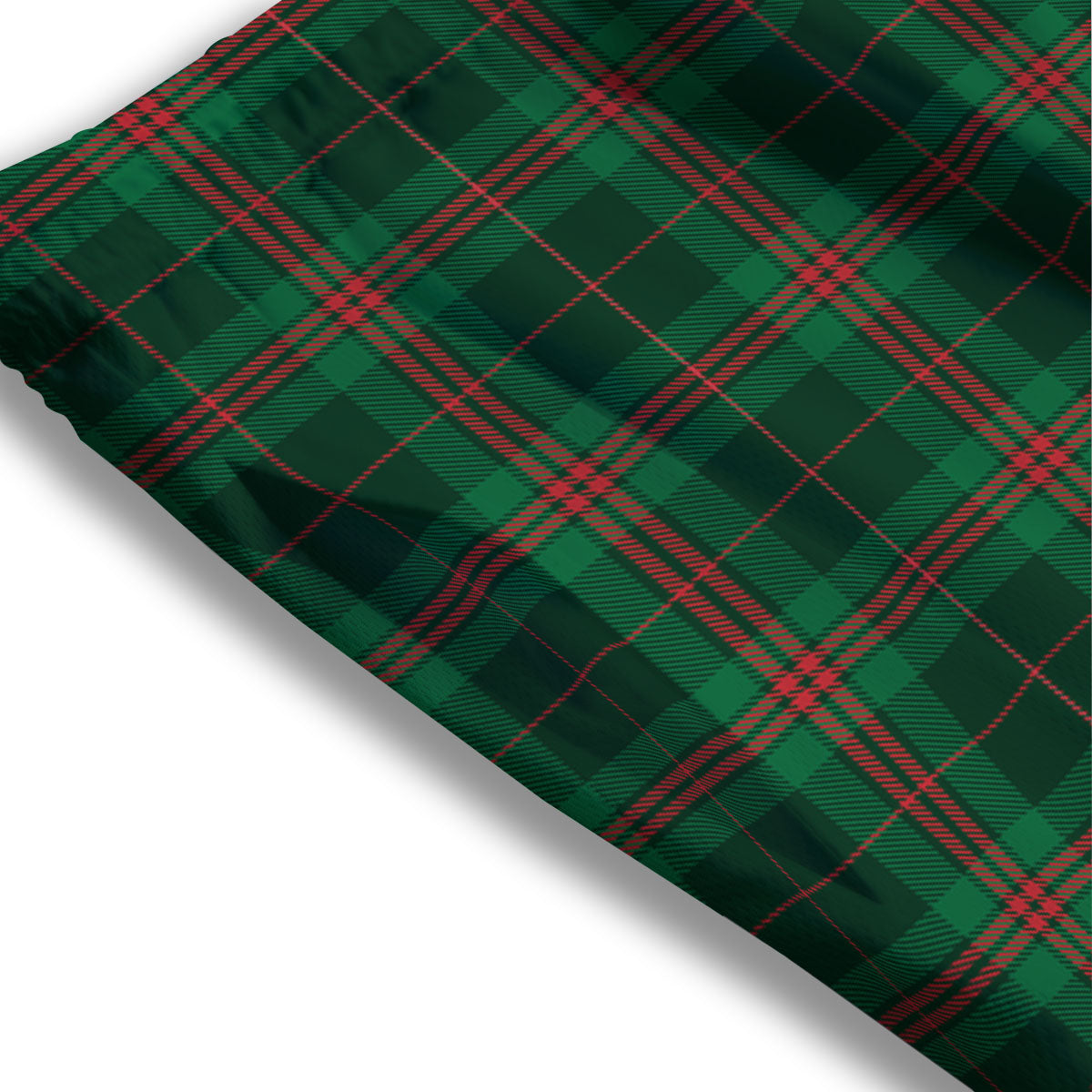 Stewart Tartan Red And Green Print Mesh Shorts