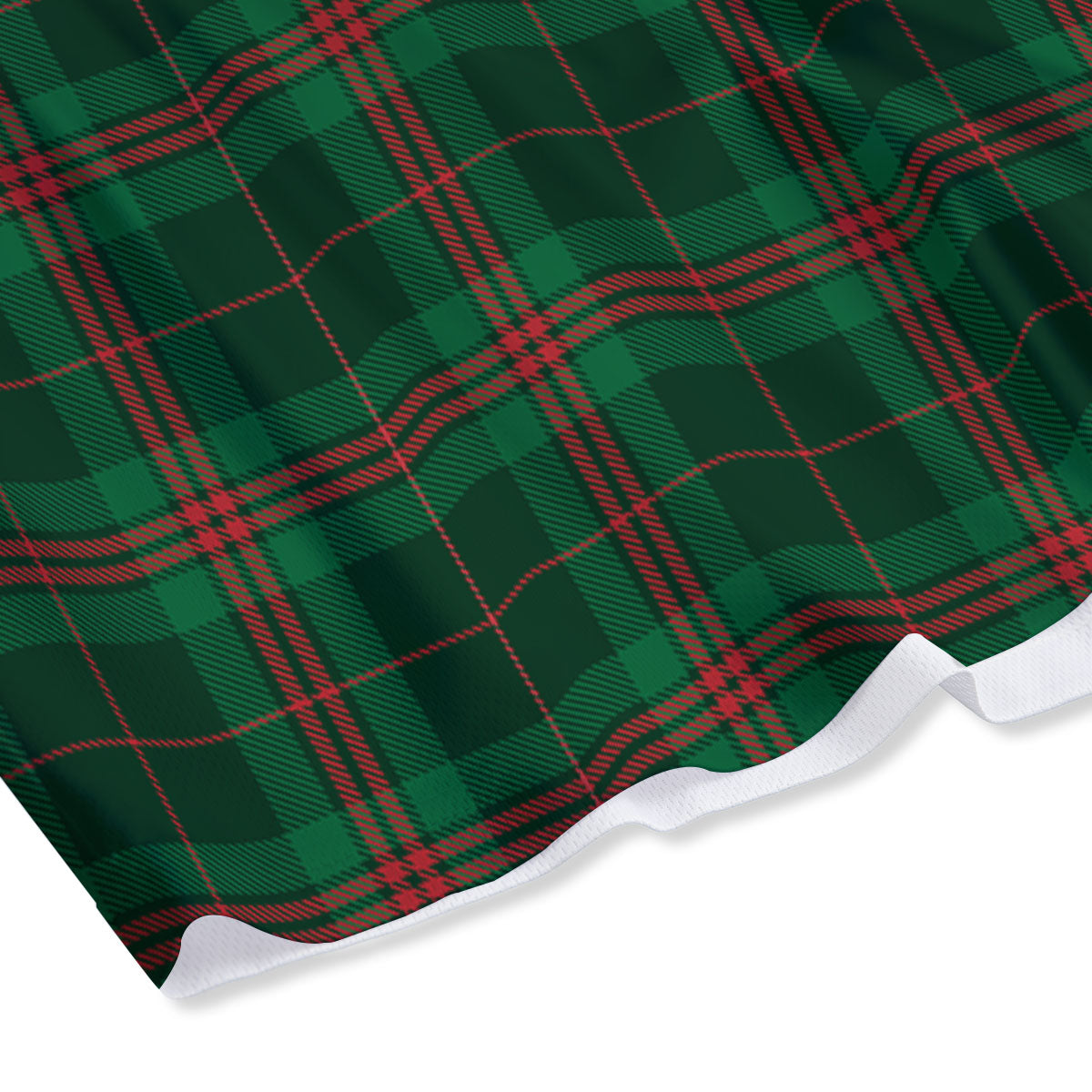 Stewart Tartan Red And Green Print Mesh Shorts