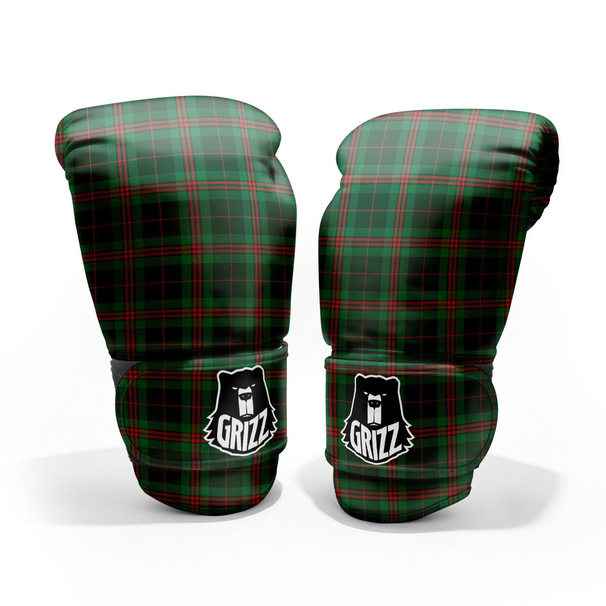 Stewart Tartan Red And Green Print Pro Boxing Glove