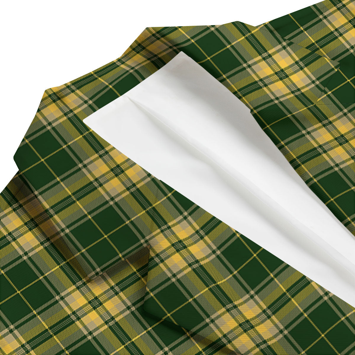Stewart Tartan Yellow And Green Print Men's Blazer-grizzshop